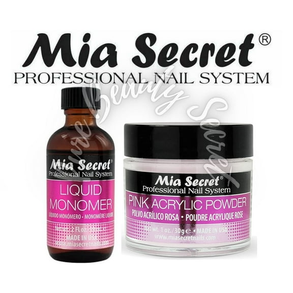 Mia Secret Liquid Monomer 2 oz and Pink Powder 1 oz