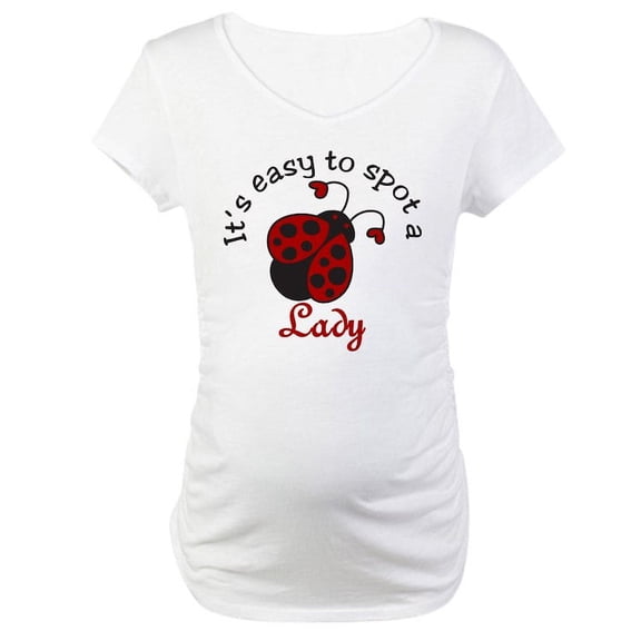 CafePress - A Lady Maternity T Shirt - Cotton Maternity T-shirt, Cute & Funny Pregnancy Tee