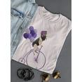 thumbnail image 3 of French Bulldog On A Unicycle T-Shirt Women -Fab Funky Designs, Female 3X-Large, 3 of 4