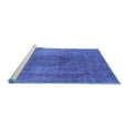 thumbnail image 2 of Ahgly Company Machine Washable Indoor Square Oriental Blue Industrial Area Rugs, 8' Square, 2 of 4