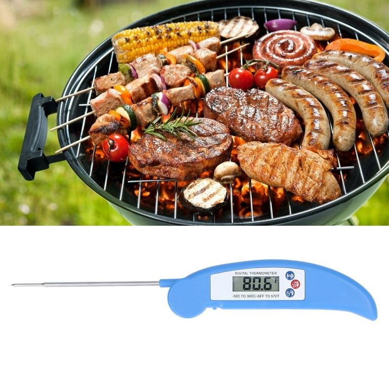 1pc Digital Food Thermometer Probe Folding Kitchen Thermometer For Milk,  Bbq And Grilling