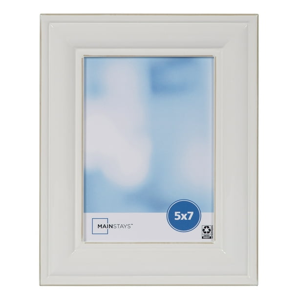 Mainstays 5x7 High Gloss Epoxy White Picture Frame