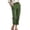Army Green, variant on Utility Pants Women Straight Leg Button Front Casual Cargo Trousers Khaki M