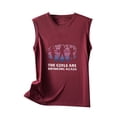 thumbnail image 4 of Camiseta Sin Mangas Para Mujer, Sin Mangas, Con Estampado Informal, Cuello Redondo, Camiseta Suelta Odeerbi ODB159130, 4 of 5