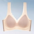 thumbnail image 6 of Lovskoo Womens Bras Summer Comfortable Thin Backless Seamless Wireless Ice Silk Plus Size Underwear Daily Wear Beige, 6 of 6