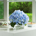 thumbnail image 3 of ENOVA FLORAL Silk Hydrangea Artificial Flowers in Vase with Faux Water, Silk Flower Arrangements in Vase for Home Decor, Wedding Table, 3 of 5