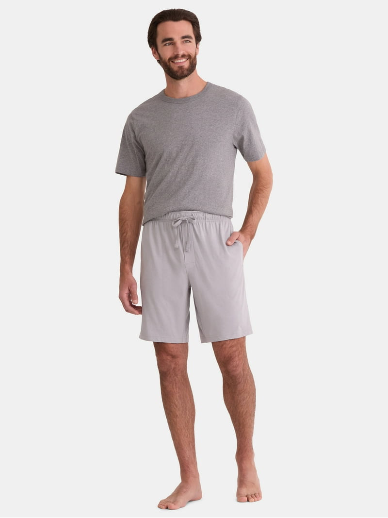 George Men's Knit Shorts 2-Pack Cotton Relaxed Fit Mid-Rise Pull