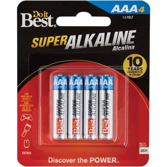 Rayovac AAA Alkaline Battery - 1.5 V - 4 Pack
