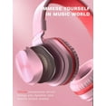 thumbnail image 3 of 2Pack Kids Headphones with Microphone for School Classroom Bulk Set, Volume Limiter 85/94dB, Wired Girls Headphones with Foldable Design for Online Learning/Travel/, 3 of 11