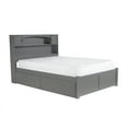 thumbnail image 2 of Newport Platform Bed with Flat Panel Foot Board and 2 Urban Bed Drawers, Full, Gray, 2 of 6