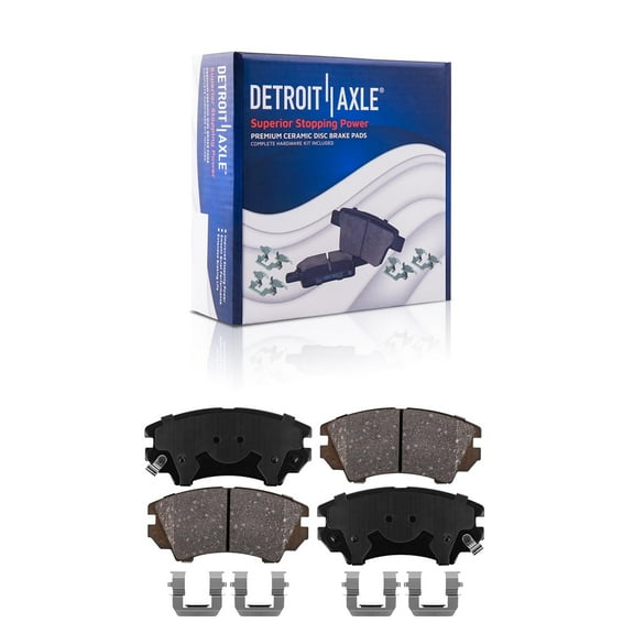 Detroit Axle - Front Brake Pads for 2010-2015 Chevrolet Camaro, 2011-2017 Caprice, Ceramic Brake Pads w/ Hardware 2012 2013 2014 Replacement