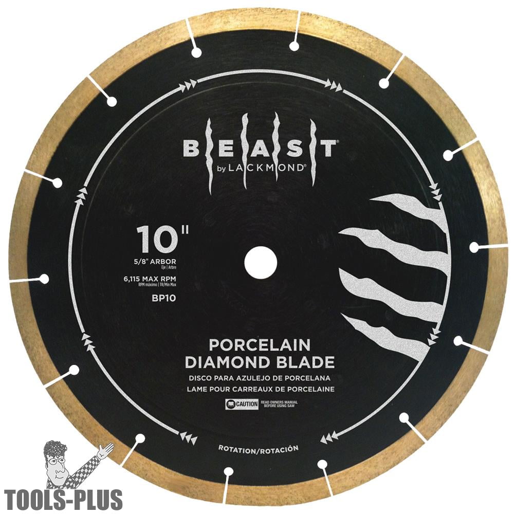 Lackmond BP10 10" x .055 x 5/8 10mm Beast Pro Blade Wet Tile Saw Blade