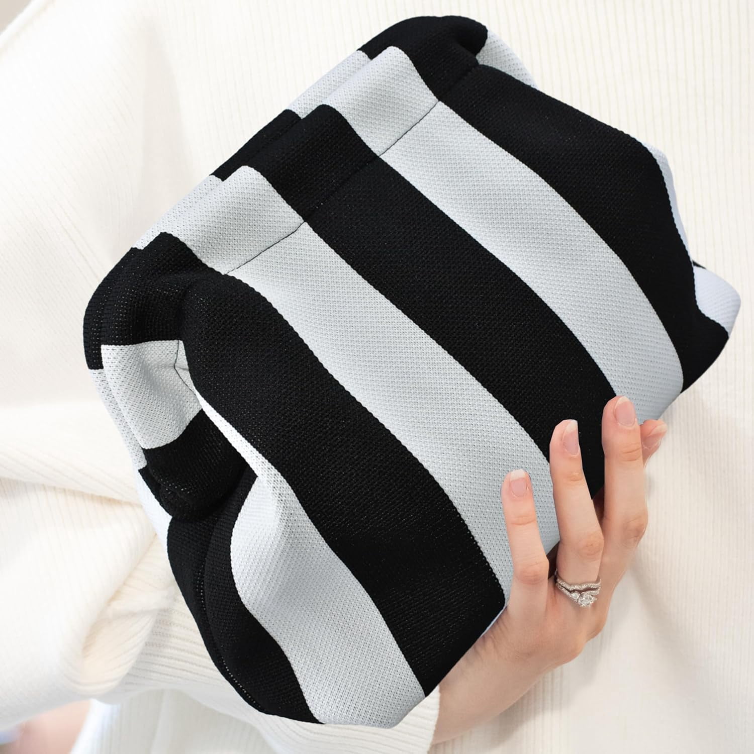 Dumpling Bag, Clutch Purse for women Colorblock Cloud Bag Clutch Handbags Casual Crochet Bag Evening Small Purse