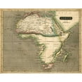 thumbnail image 2 of Thomson 24x20 Black Ornate Wood Framed with Double Matting Museum Art Print Titled - Thomsons Map of Africa, 2 of 4