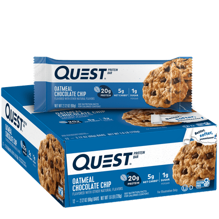 Quest Protein Bar - Oatmeal Chocolate Chip (12 Bars)
