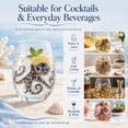 thumbnail image 5 of Fountwell Artisanal Blue Ringed Octopus Glass 12oz 2D Ocean Animal Drinkware Novelty Cocktail Glass Gift, 5 of 7