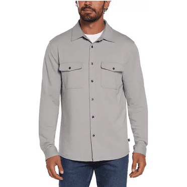 Gap Men's Large Gray Long Sleeve Knit Button Down