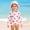 Red, variant on WOXIHUAN Infant Baby Girl Swimsuit One-Piece Long Sleeve Rash Guard with Hat Set Floral Zipper Bathing Suits Beach Wear Pink 2-3 Years