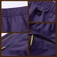 thumbnail image 4 of Kvture Mens Running Shorts with Zipper Pockets Elastic Waist Athletic Workout Short Pants Breathable Gym Clothes Summer Purple L, 4 of 7