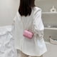 thumbnail image 3 of Bolso de hombro de PU con patrón de celosía para mujer a la moda, monedero con cadena de perlas (rosa oscuro) Tmvgtek Para estrenar, 3 of 9