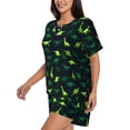 thumbnail image 2 of Lsque Dinosaurs Women's Short-Sleeved Pajama Set - 2 Piece Soft and Lightweight Sleepwear Set-X-Large, 2 of 9