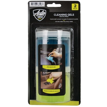 Auto Drive Cleaning Gel for Car Detailing, Universal Dust Remover 2 Pack, Blue, Yellow
