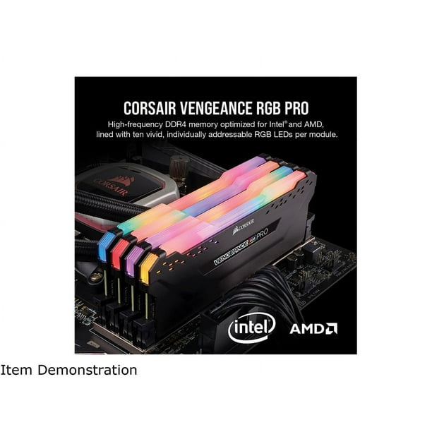 PCパーツ Corsair CMW16GX4M1Z3600C18 3600MHz 16GB VENGEANCE® RGB PRO 16GB (1 x 16GB) DDR4 DRAM 3600MHz C18