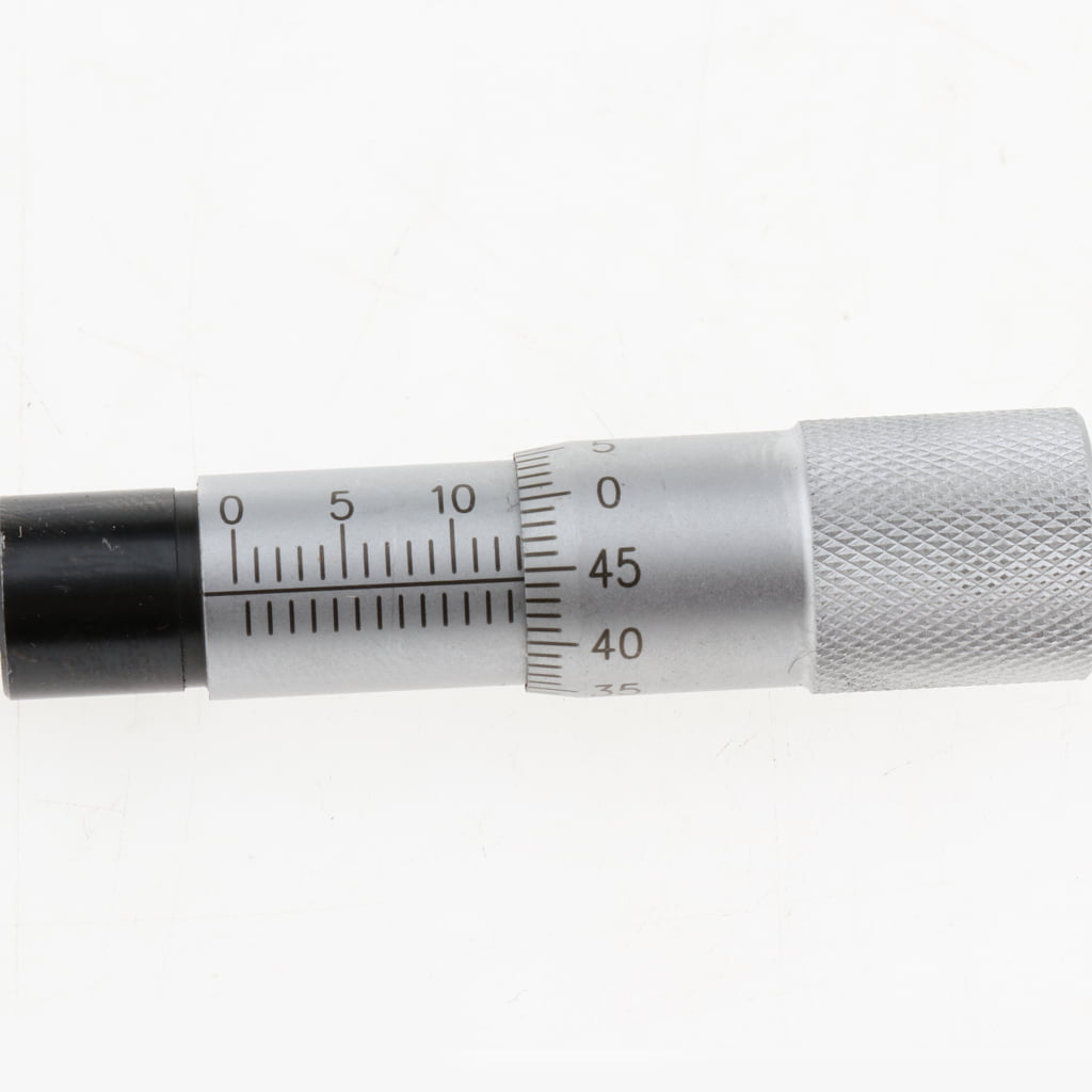 Round Type Micrometer Head Machinist Precise Measuring Tool 0-13mm Range Silver 