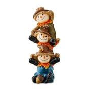 Resin Stacked Scarecrows Tabletop Decor, Multicolor, 4.2", Fall by Way To Celebrate