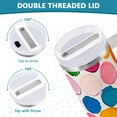 thumbnail image 3 of Yayeee 40oz Stainless Steel Tumbler with Straw and Handle Double-Wall Insulated Travel Water Bottle, Watercolor Circles, 3 of 8