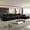 Black, variant on 143.7" Boneless Sectional Couches for Living Room, Oversized Modern 4 Seat Modular Sectional Sofa Set with Removable Ottoman, Chenille Deep Seat Cloud Couch for Bedroom, Apartment, Office, Black
