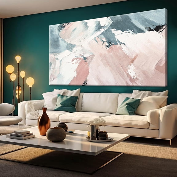 WFSposterPink Abstract Wall Decor Painting Canvas Art Wall Decor Print Artwork Colorful Large Abstract Wall Art For Living Room Home Office Decoration Wall Hanging Decor