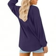 thumbnail image 4 of DDAPJ pyju Women Plus Size Cardigan Open Front Long Sleeve V Neck Button Down Sweaters Waffle Knit Bolero Shrugs Purple L, 4 of 8