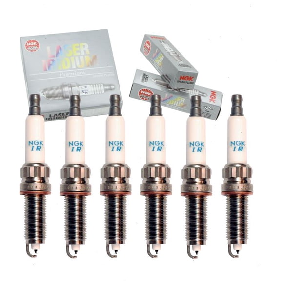 6 pc NGK Laser Iridium Spark Plugs compatible with BMW ActiveHybrid 7 3.0L L6 2013-2015