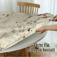 thumbnail image 4 of Marble Texture Round Fitted Tablecloth with Elastic Round Elastic Tablecloth 45"-50" Fitted Table Cover Waterproof Wipeable Circle Table Cloth for Outdoor Picnic, 4 of 4