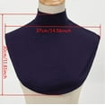 thumbnail image 3 of Women's Cotton Mock Turtleneck Dickey Half Top Collar Neck Blouse False Fake Neck, 3 of 6