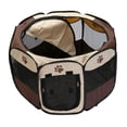 thumbnail image 1 of Foldable Pet Tent 8-Panel Mesh, 72 × 72 × 43 cm, Brown, 1 of 4