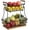 BLACK, variant on SunnyPoint 2-Tier Rectangle Countertop Fruit Basket (Black, Metal + Wood Base)