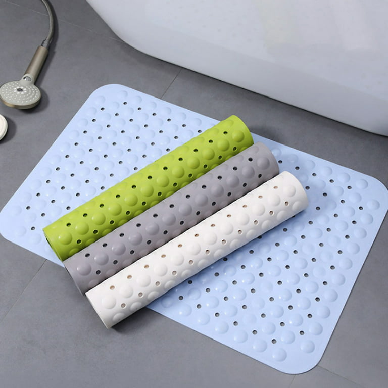 GadgetVLot 1 pcs silicone bathroom non slip mat bathroom door non slip mat  with suction cup drainage hole 