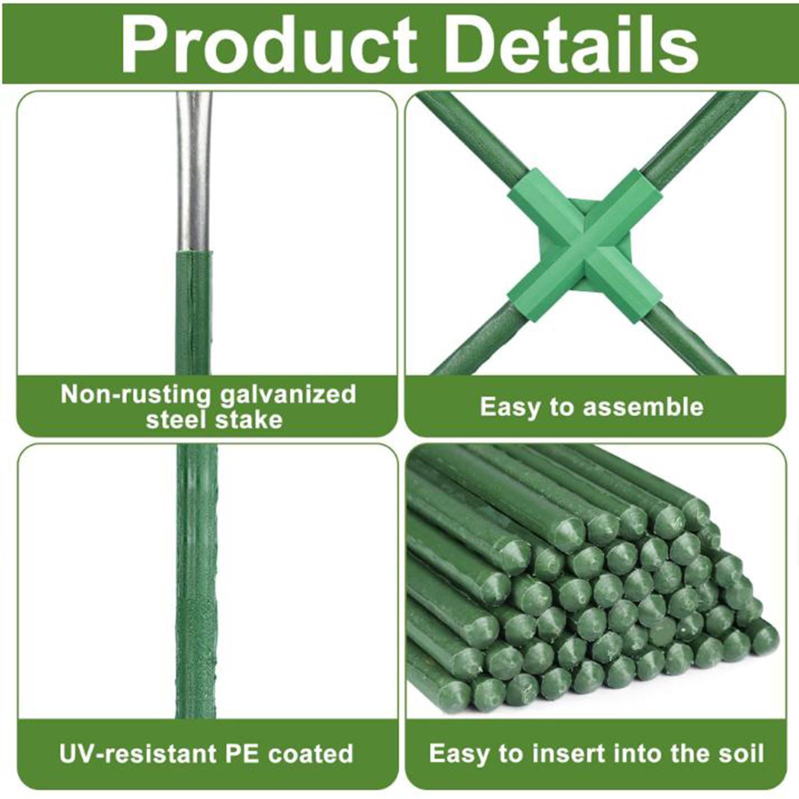 CarpNettore A Frame Garden Trellis Tomatoes Cucumber Trellis Plant Support with Climbing Net
