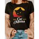 thumbnail image 1 of Camiseta con estampado de letras desgastadas, estilo retro de los ochenta, de Cat Mama, de manga corta y cuello redondo, informal, para verano y primavera, para mujer, para adultos, hombres y mujeres., 1 of 6