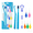 Blue, variant on Orthodontic Toothbrush Set – Features 5 Sizes Interdental Brush, V-Shaped Orthodontic Toothbrush for Braces ,Tongue Scraper,End Tuft Toothbrush for Braces and Daily Use