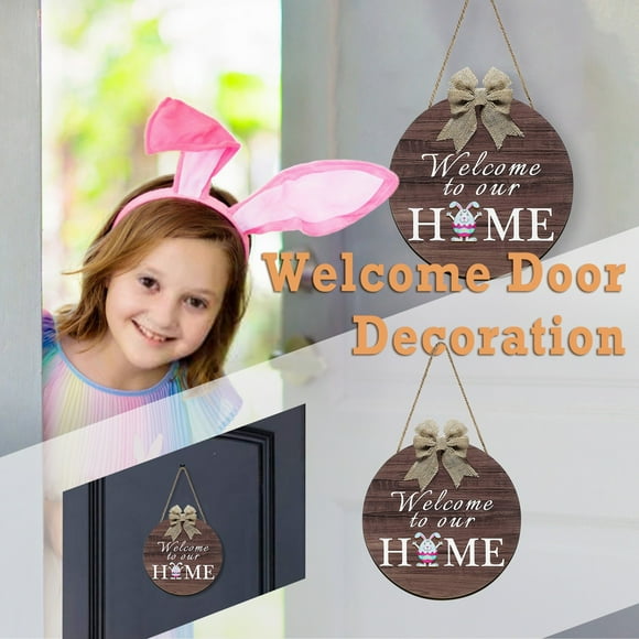 Dvkptbk Wreaths for Front Door Welcome Door Hanger Door Decoration Door Wreath Front Door Wreath Decor Home Decor on Clearance
