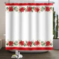 thumbnail image 6 of Tchckioa Shower Curtain,Waterproof Hooks Bath Curtain for Bathroom,36x72 Inch,Red White, 6 of 8