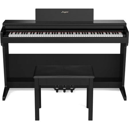 Upright Hammer Electric 88 Keys Piano Sturdy Full-Size Wooden Design With Recording for Beginners