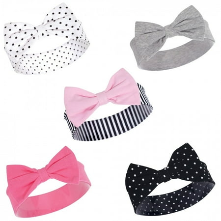 

Little Treasure Baby Girl Cotton Headbands 5pk Pearls One Size