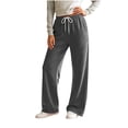 thumbnail image 6 of Women's Straight Leg Sweatpants Athletic Joggers with Pockets Casual Winter Lounge Travel Pants Fashion Outfits, 6 of 8