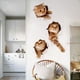 thumbnail image 5 of 3 pegatinas de pared autoadhesivas para gatos en 3D, pegatinas de pared para niños, murales de vinilo extraíbles para sala de estar, habitaciones de bebé, dormitorio, baño, decoración de pared del ho JAMW  Sencillez, 5 of 5