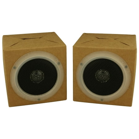 OrigAudio Fold and Play Recycled Cardboard Speakers, Pack of 2