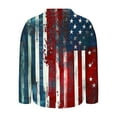 thumbnail image 5 of bamboo linen Independence Day shirts for womens collared Short Sleeve tee shirts USA Flag Star printed tunics blouses Baggy dressy shirts holiday beach party Patriotic clothes 2025, 5 of 5
